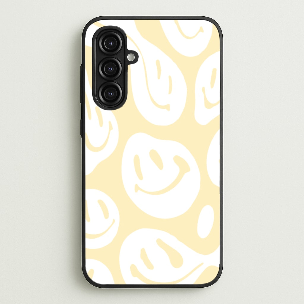 Trippn Smiley - Yellow  - Abstract Patterns Phone Case for Galaxy A16