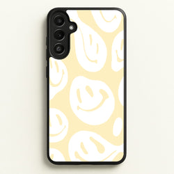 Trippn Smiley - Yellow  - Abstract Patterns Phone Case for Galaxy A36