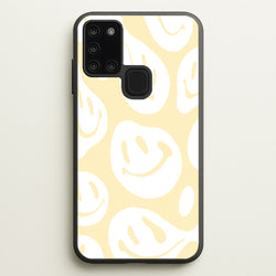 Trippn Smiley - Yellow  - Abstract Patterns Phone Case for Galaxy A21s
