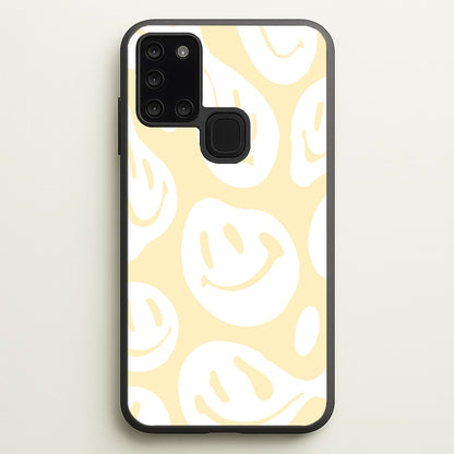 Trippn Smiley - Yellow  - Abstract Patterns Phone Case for Galaxy A21s