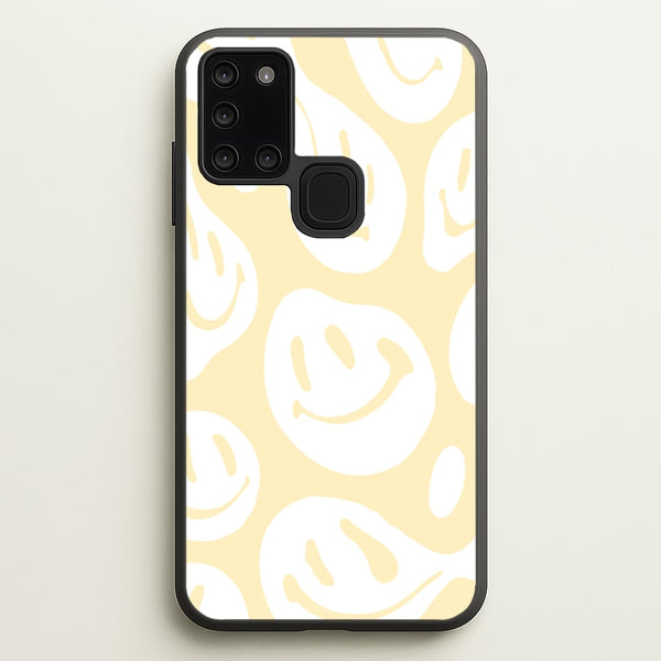 Trippn Smiley - Yellow  - Abstract Patterns Phone Case for Galaxy A21s
