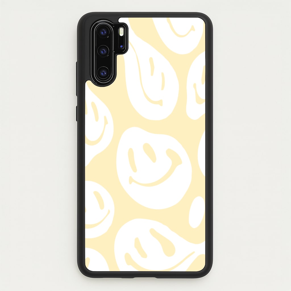 Trippn Smiley - Yellow  - Abstract Patterns Phone Case for Huawei P30 Pro
