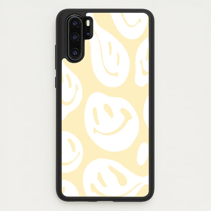 Trippn Smiley - Yellow  - Abstract Patterns Phone Case for Huawei P30 Pro
