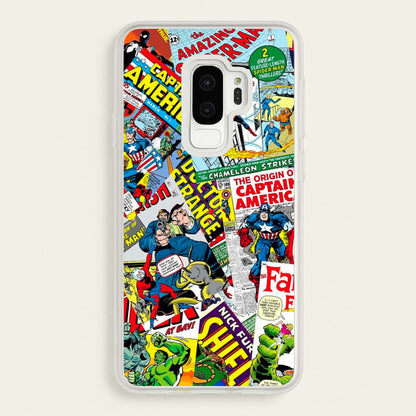 Superhero Comic Comics Pattern  -  Phone Case for Galaxy S9 Plus