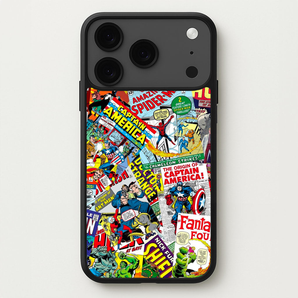 Superhero Comic Comics Pattern Phone Case for iPhone 17 Pro