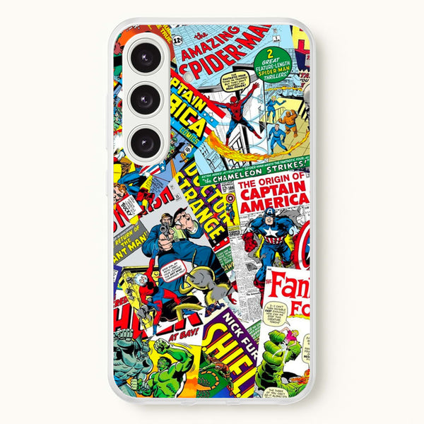 Superhero Comic Comics Pattern  -  Phone Case for Galaxy S24 Plus