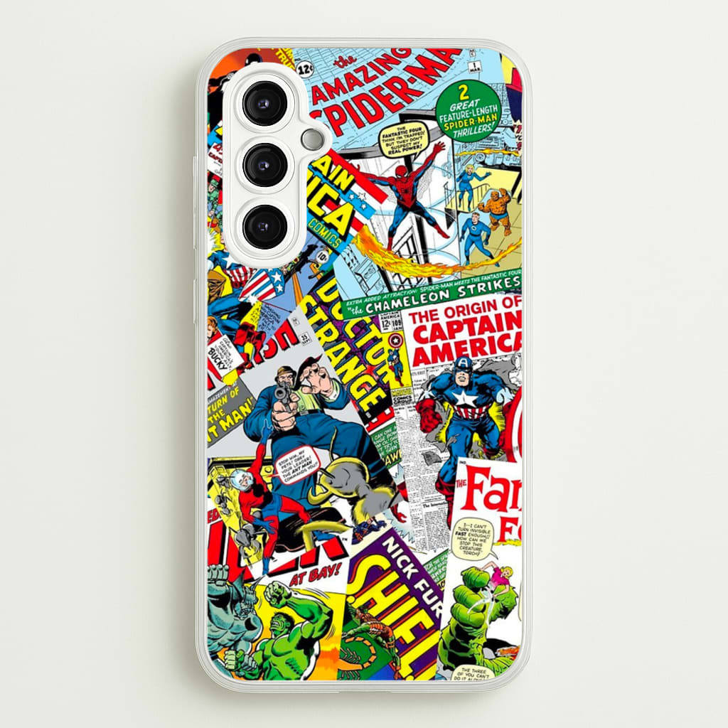 Superhero Comic Comics Pattern  -  Phone Case for Galaxy A14