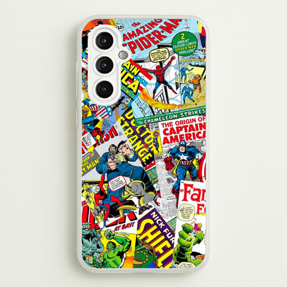 Superhero Comic Comics Pattern  -  Phone Case for Galaxy A14