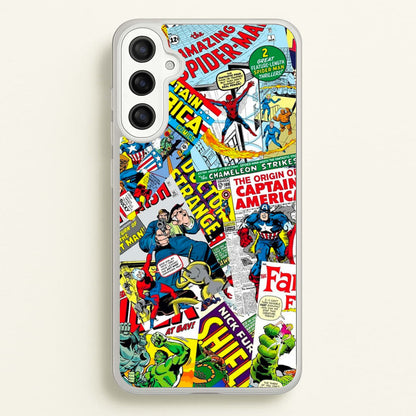 Superhero Comic Comics Pattern  -  Phone Case for Galaxy A34