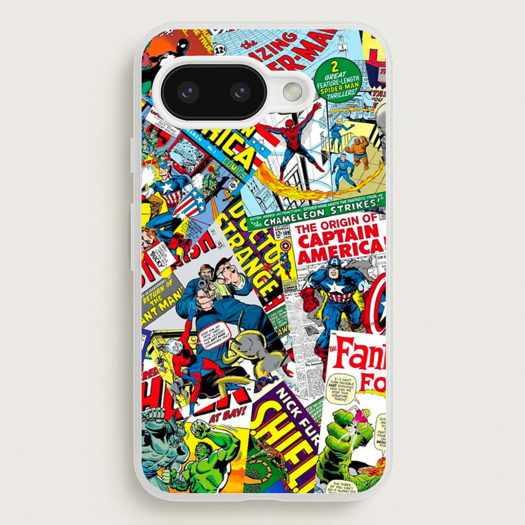 Superhero Comic Comics Pattern  -  Phone Case for Google Pixel 9a