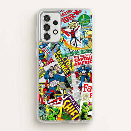 Superhero Comic Comics Pattern  -  Phone Case for Galaxy A52 / A52s
