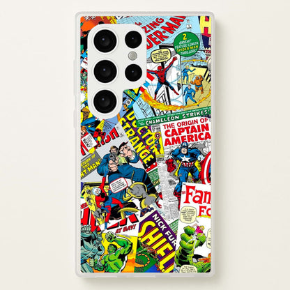 Superhero Comic Comics Pattern  -  Phone Case for Galaxy S24 Ultra
