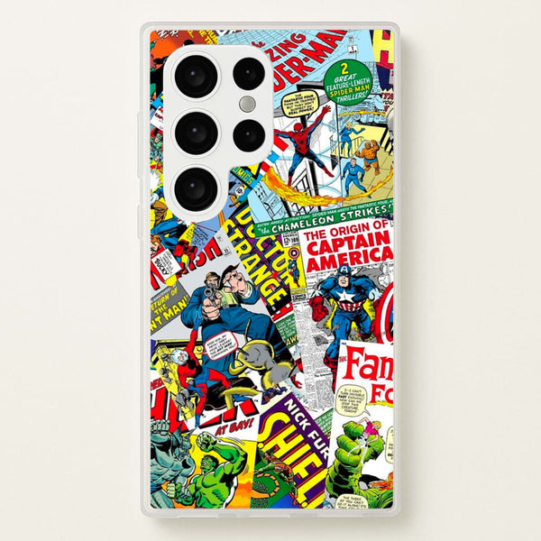 Superhero Comic Comics Pattern  -  Phone Case for Galaxy S24 Ultra