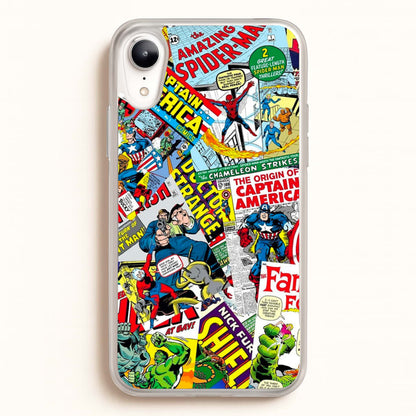 Superhero Comic Comics Pattern  -  Phone Case for iPhone XR
