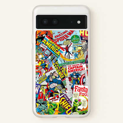 Superhero Comic Comics Pattern  -  Phone Case for Google Pixel 7