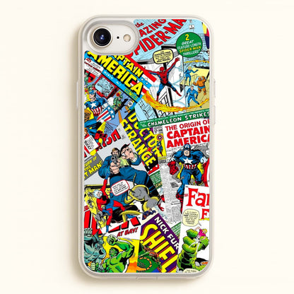 Superhero Comic Comics Pattern  -  Phone Case for iPhone 6 Plus / 7 Plus / 8 Plus