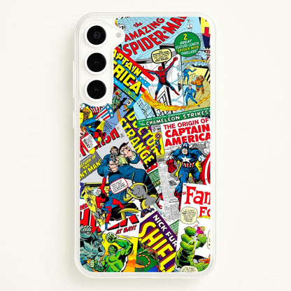 Superhero Comic Comics Pattern  -  Phone Case for Galaxy S23 Plus