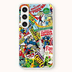 Superhero Comic Comics Pattern  -  Phone Case for Galaxy S24
