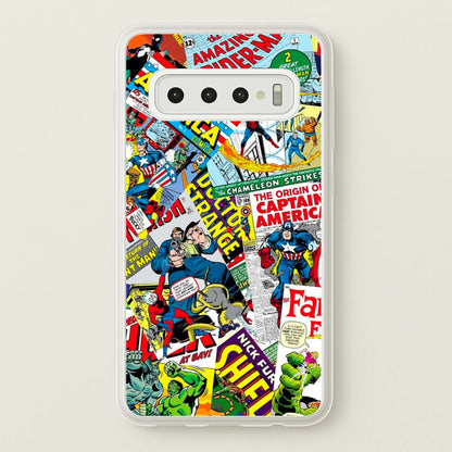 Superhero Comic Comics Pattern  -  Phone Case for Galaxy S10