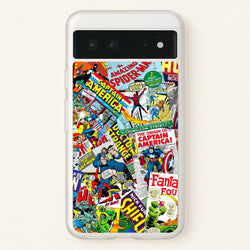 Superhero Comic Comics Pattern  -  Phone Case for Google Pixel 6
