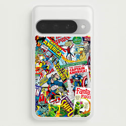 Superhero Comic Comics Pattern Phone Case for Google Pixel 10 Pro XL