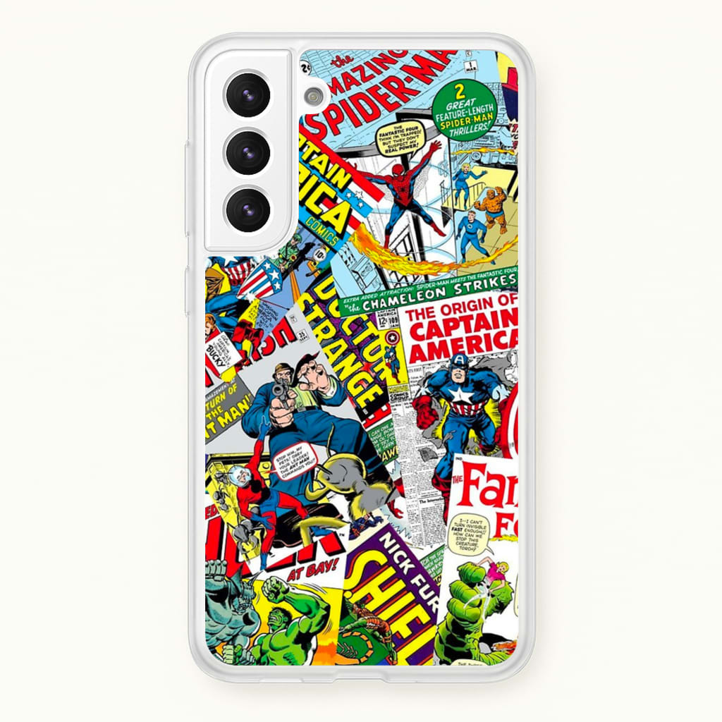 Superhero Comic Comics Pattern  -  Phone Case for Galaxy S22