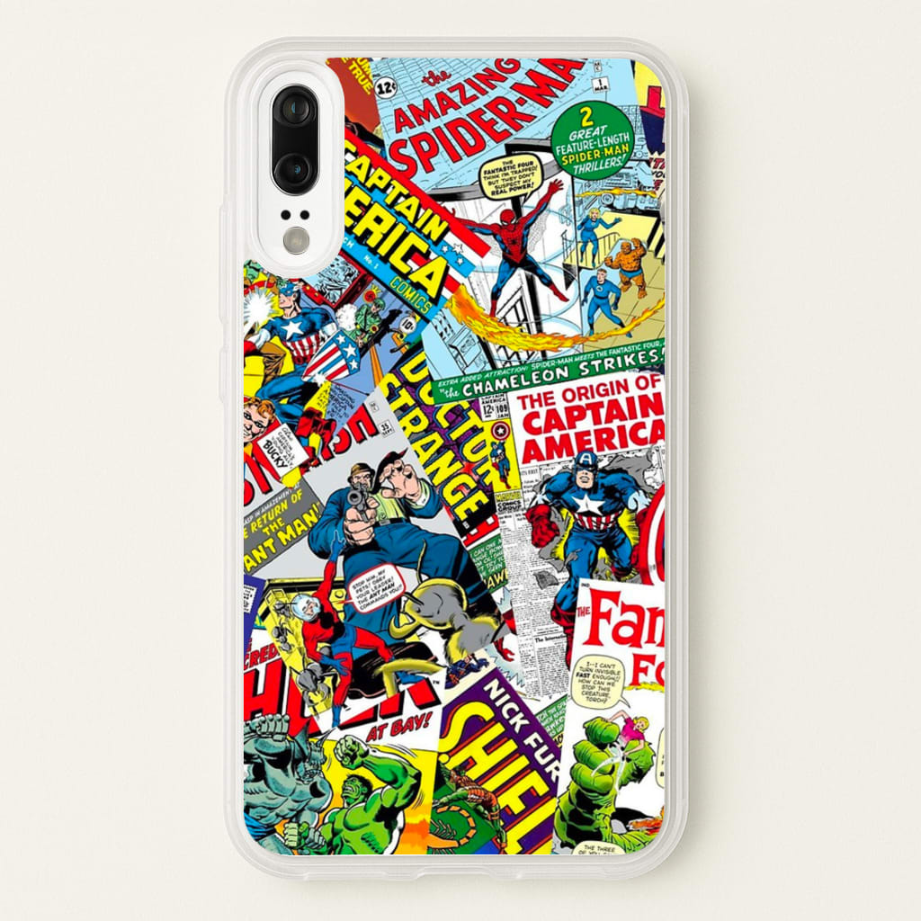 Superhero Comic Comics Pattern  -  Phone Case for Huawei P20
