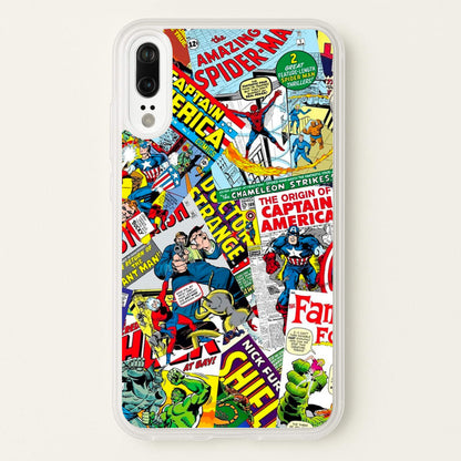 Superhero Comic Comics Pattern  -  Phone Case for Huawei P20