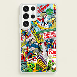 Superhero Comic Comics Pattern  -  Phone Case for Galaxy S23 Ultra
