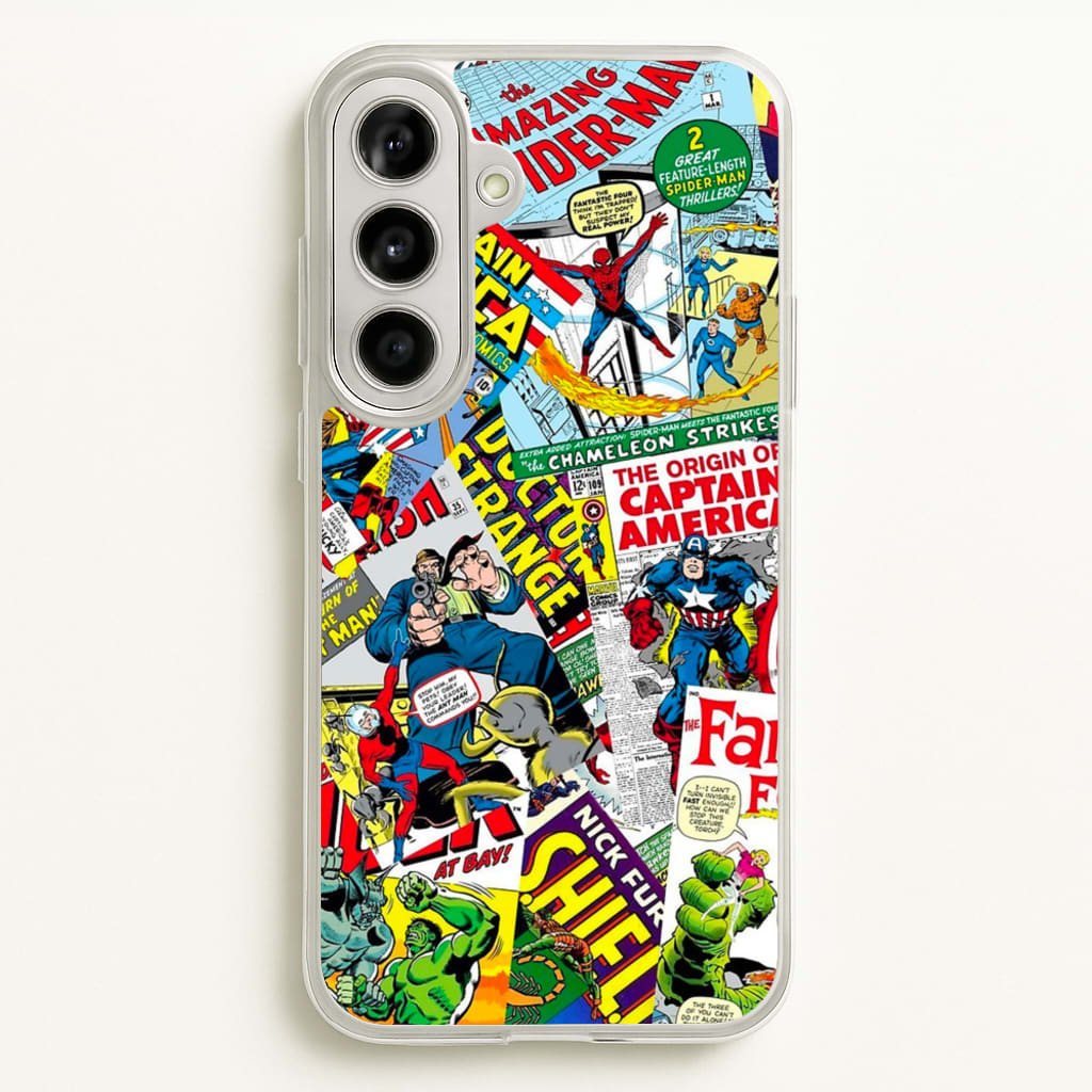 Superhero Comic Comics Pattern  -  Phone Case for Galaxy A56