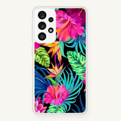 Colourful Hibiscus Pattern  -  Phone Case for Galaxy A53