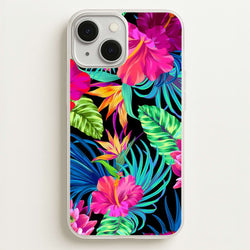 Colourful Hibiscus Pattern  -  Phone Case for iPhone 13 Mini