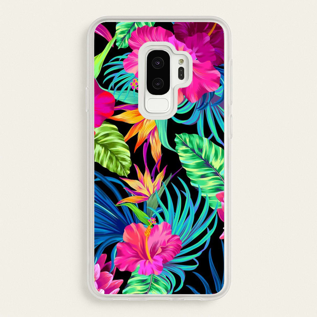 Colourful Hibiscus Pattern  -  Phone Case for Galaxy S9 Plus