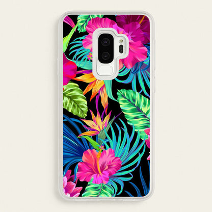 Colourful Hibiscus Pattern  -  Phone Case for Galaxy S9 Plus