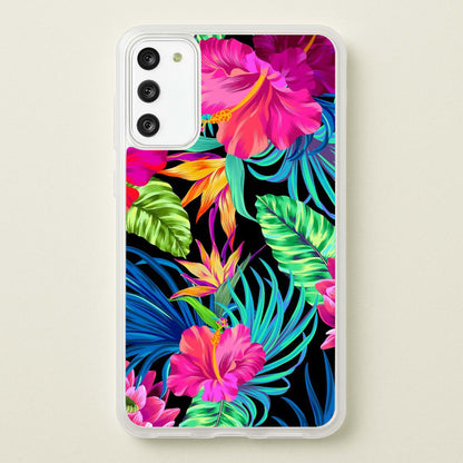 Colourful Hibiscus Pattern  -  Phone Case for Galaxy S20