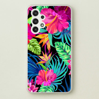 Colourful Hibiscus Pattern  -  Phone Case for Galaxy A13