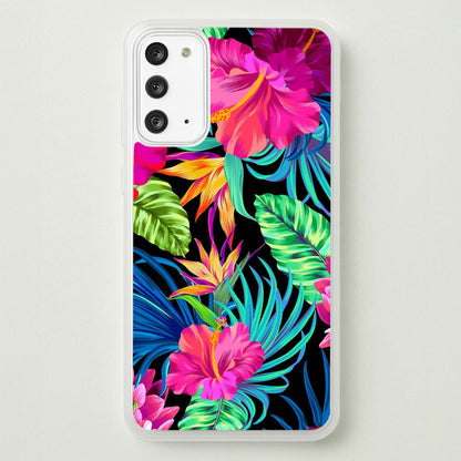 Colourful Hibiscus Pattern  -  Phone Case for Galaxy Note 20