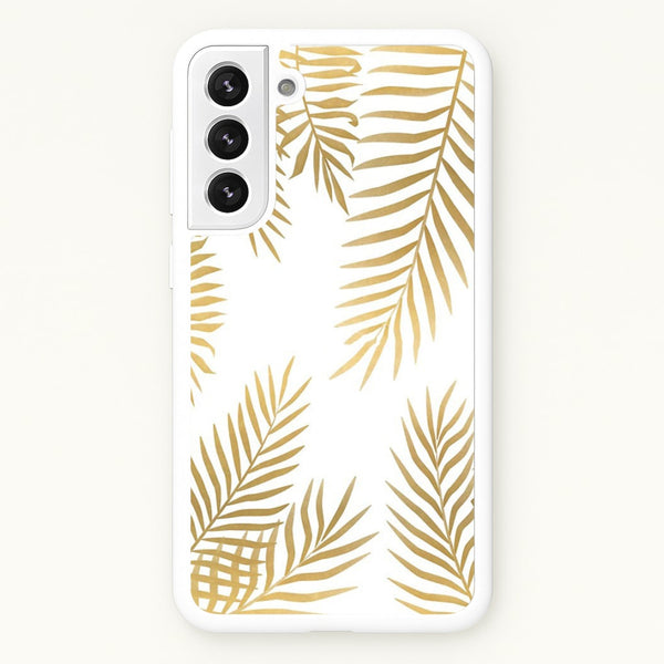 Gold Palm Leaf Pattern  -  Phone Case for Galaxy S22 Plus