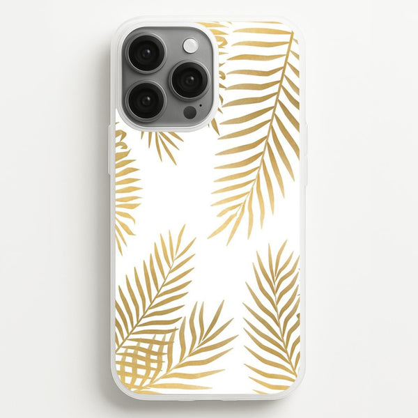 Gold Palm Leaf Pattern  -  Phone Case for iPhone 13 Pro Max