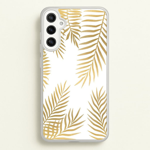 Gold Palm Leaf Pattern  -  Phone Case for Galaxy A34