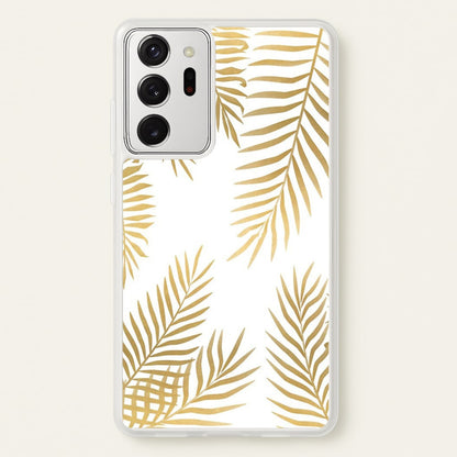 Gold Palm Leaf Pattern  -  Phone Case for Galaxy Note 20 Ultra