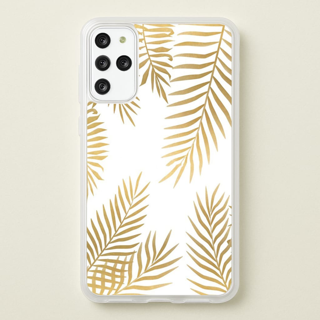 Gold Palm Leaf Pattern  -  Phone Case for Galaxy S20 Plus