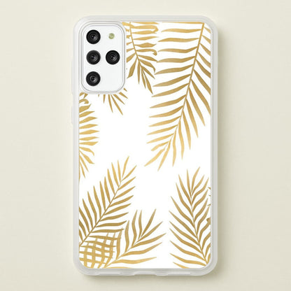 Gold Palm Leaf Pattern  -  Phone Case for Galaxy S20 Plus