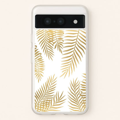 Gold Palm Leaf Pattern  -  Phone Case for Google Pixel 8