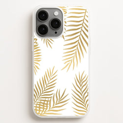 Gold Palm Leaf Pattern  -  Phone Case for iPhone 11 Pro Max