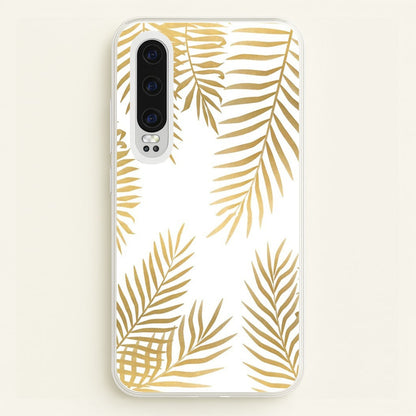 Gold Palm Leaf Pattern  -  Phone Case for Huawei P30