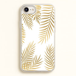 Gold Palm Leaf Pattern  -  Phone Case for iPhone 6 / 7 / 8 / SE