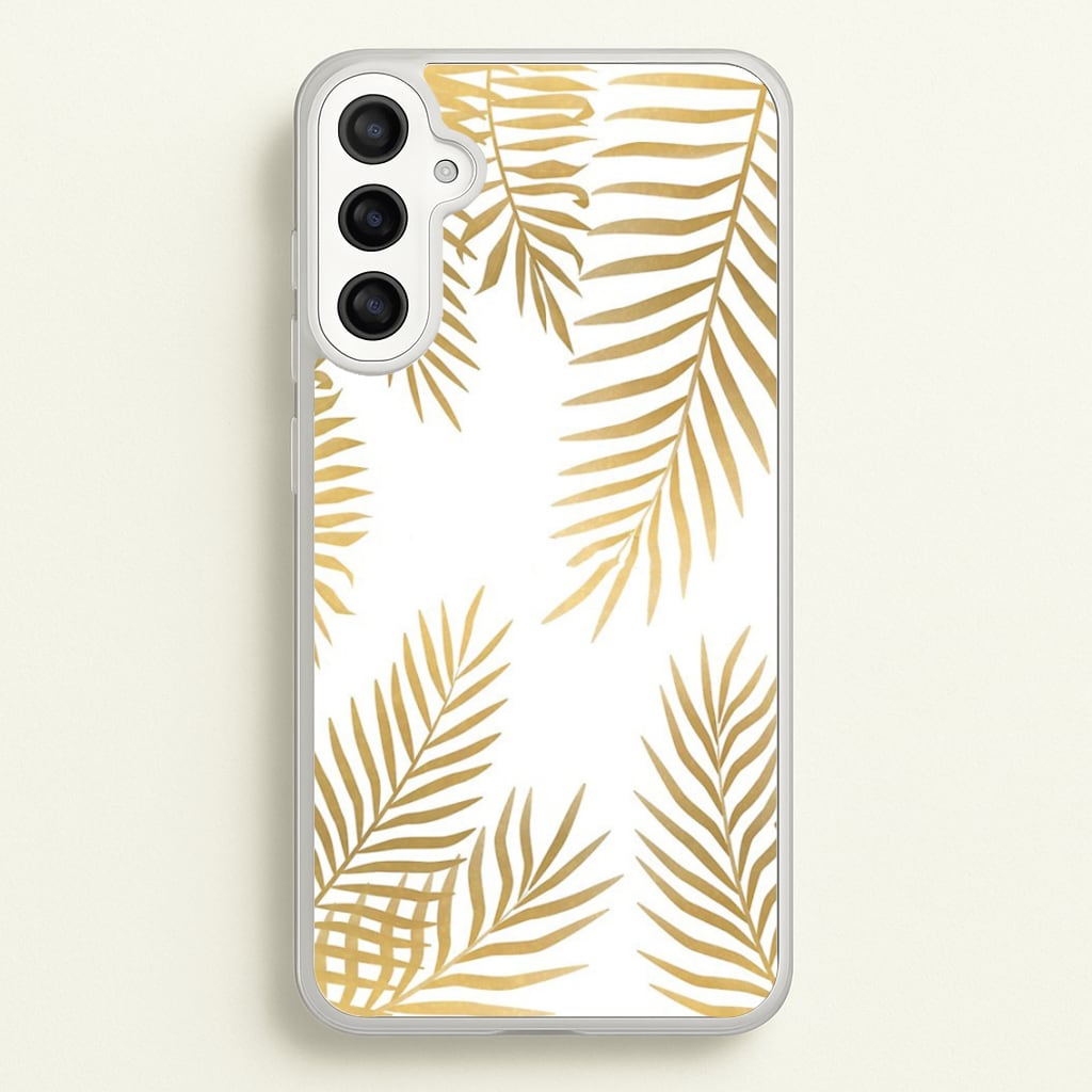 Gold Palm Leaf Pattern  -  Phone Case for Galaxy A36