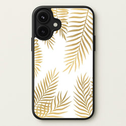 Gold Palm Leaf Pattern Phone Case for iPhone 17
