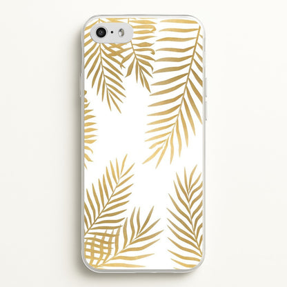 Gold Palm Leaf Pattern  -  Phone Case for iPhone 5 / 5s / SE 2016